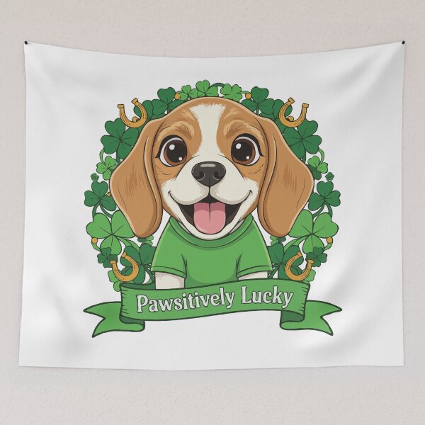 Item preview, Beagle St Patrick’s Day Shirt – Pawsitively Lucky Dog Lover Gift designed and sold by The Real Life Symphony.