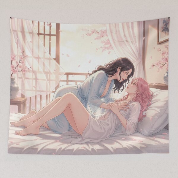 Item preview, Yuri couple having fun in the morning on the first days of spring designed and sold by GerwantSHOP.