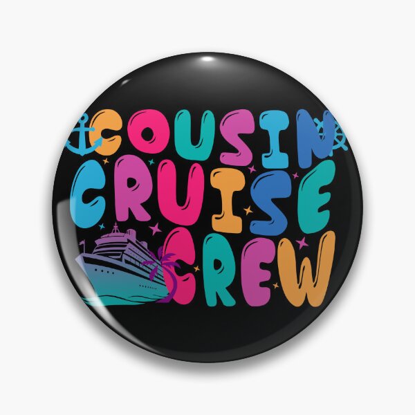 Item preview, Cousin Cruise Crew Funny Family Vacation Typography Art designed and sold by PixelWaveBD.