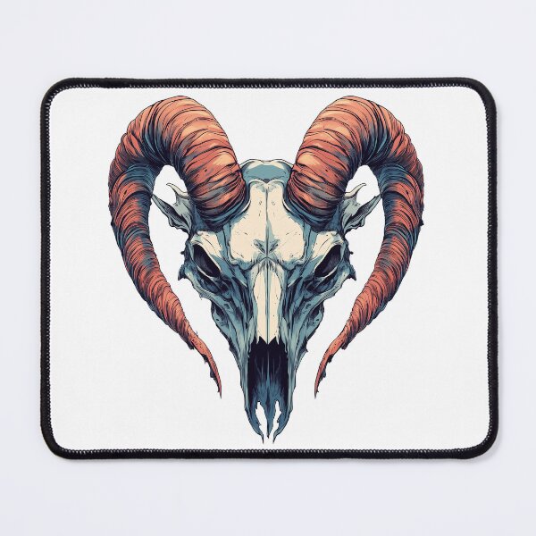 Item preview, Ram skull Illustration designed and sold by robyeyedropy.