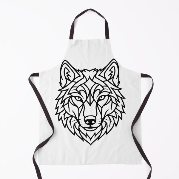 Item preview, Minimalist Wolf Face - Pure Black Line Art designed and sold by BounoWorld.