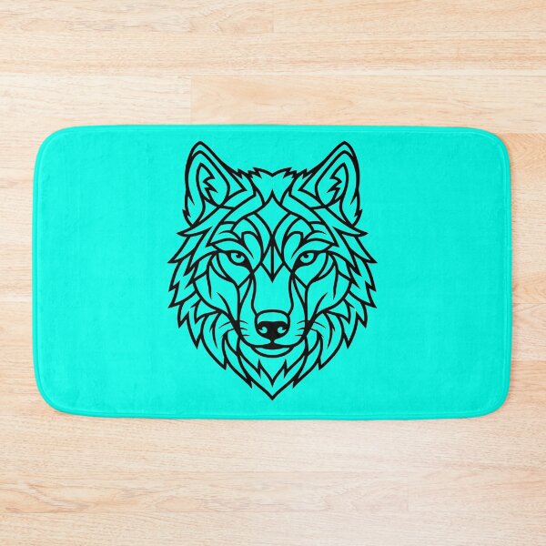 Item preview, Minimalist Wolf Face - Pure Black Line Art designed and sold by BounoWorld.
