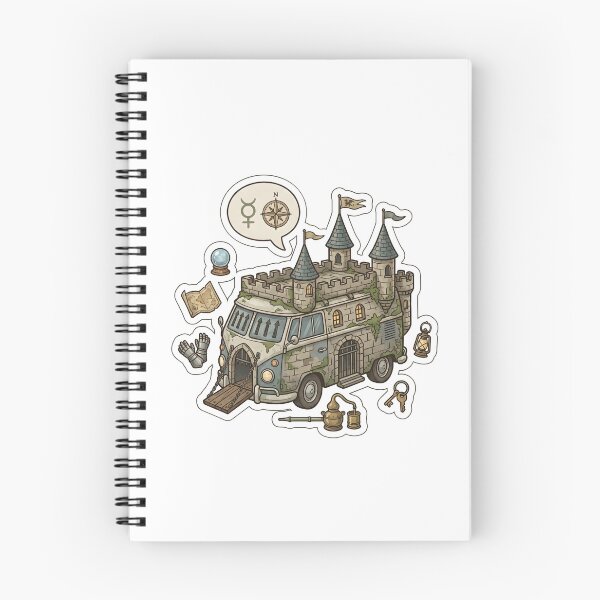 Item preview, Medieval Fantasy Castle Retro Camper Van designed and sold by Kvarny.