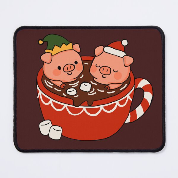Item preview, Christmas Hot Chocolate with Piggy Bestie designed and sold by GiaficDesigns.
