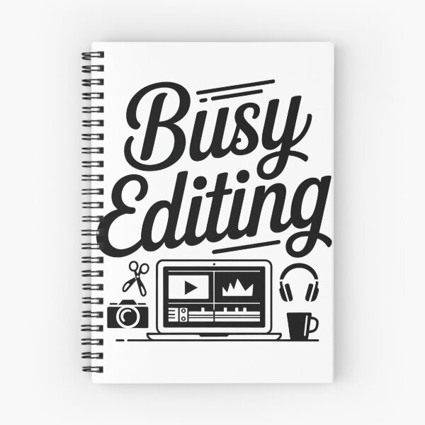 Item preview, Busy Editing – Minimalist Video Editor Typography Design designed and sold by ArcticFoxStudio.