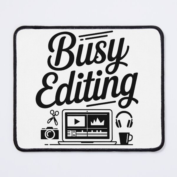 Item preview, Busy Editing – Minimalist Video Editor Typography Design designed and sold by ArcticFoxStudio.