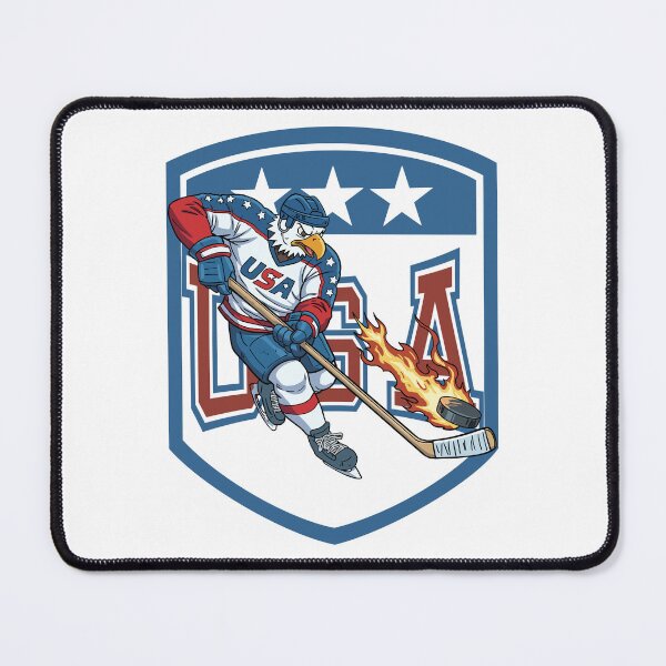 Item preview, Flaming Puck Eagle – USA Hockey Power Cartoon designed and sold by CARPIO Creations.