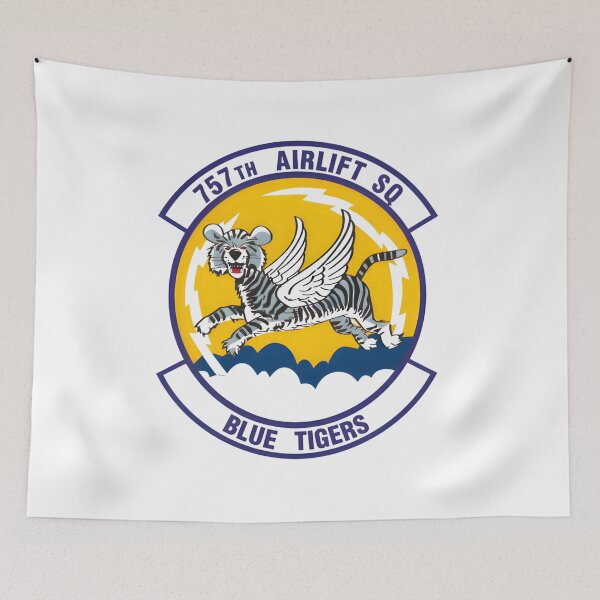 Item preview, 757th Airlift Squadron Blue Tigers Winged Tiger Emblem designed and sold by CharlieDesings.