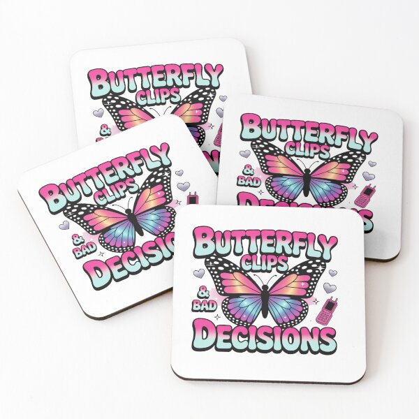 Item preview, Butterfly Clips & Bad Decisions – Y2K Glam Tee designed and sold by Ashley critters.