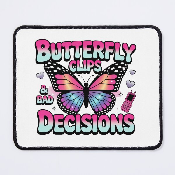Item preview, Butterfly Clips & Bad Decisions – Y2K Glam Tee designed and sold by Ashley critters.