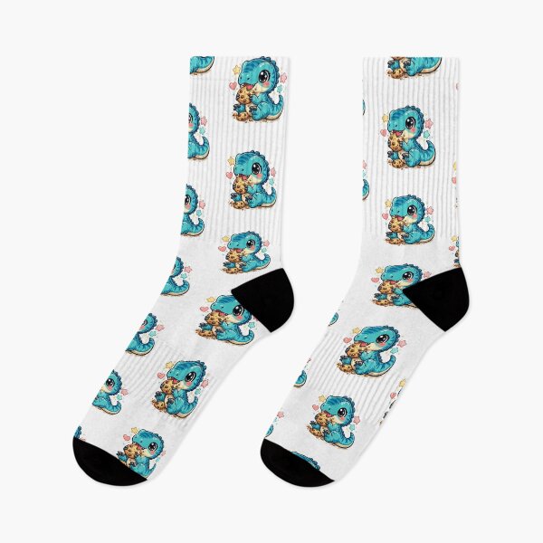 Item preview, “Kawaii Cookie Dino – Cute Velociraptor Cartoon Art” designed and sold by AvalonTshirts.