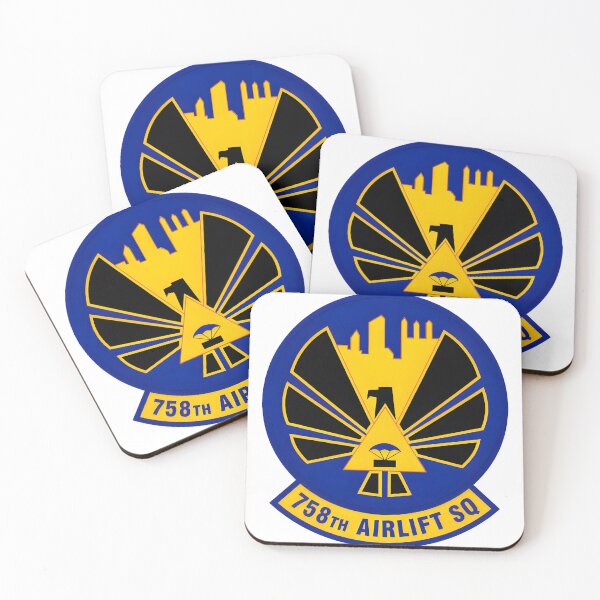 Item preview, 758th Airlift Squadron Eagle and Parachute Military Emblem designed and sold by CharlieDesings.