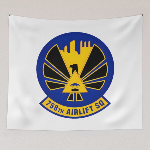 Item preview, 758th Airlift Squadron Eagle and Parachute Military Emblem designed and sold by CharlieDesings.