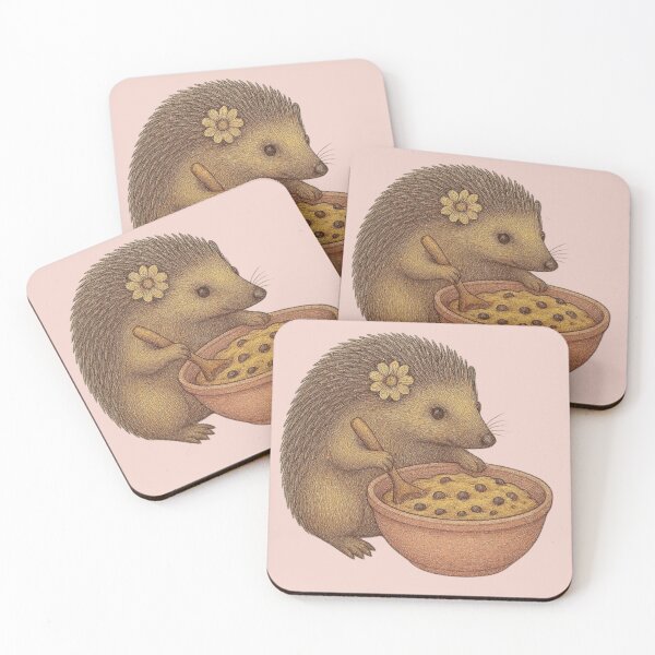 Item preview, Cute Hedgehog Baking Cookies – Kawaii Cozy Kitchen Art designed and sold by Aloloco.