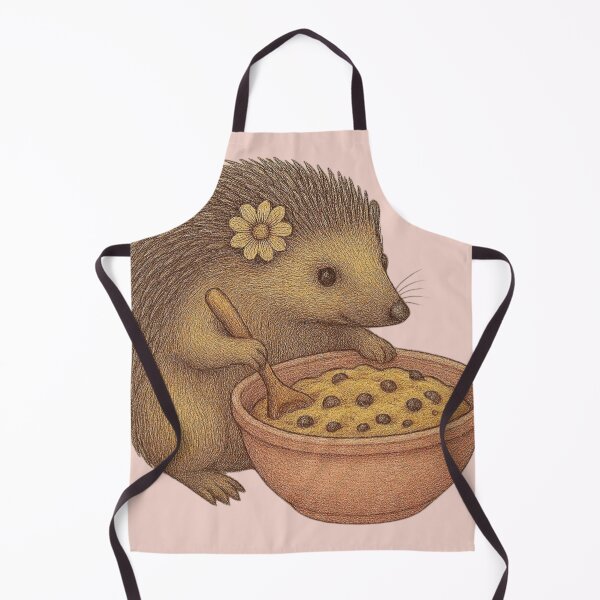 Item preview, Cute Hedgehog Baking Cookies – Kawaii Cozy Kitchen Art designed and sold by Aloloco.