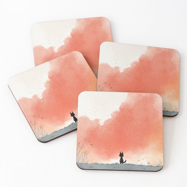 Item preview, Fox stands in front of sunset sky designed and sold by anytka.