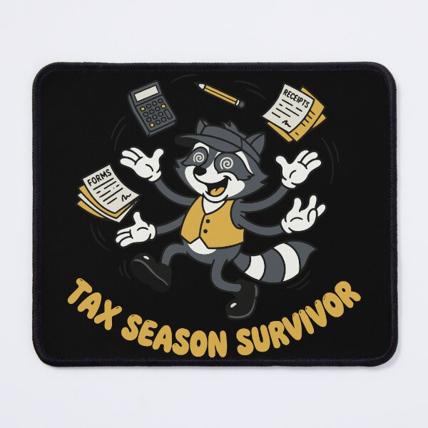Item preview, Tax Season Survivor Raccoon - Retro Mascot Accountant Art designed and sold by Mdozet.