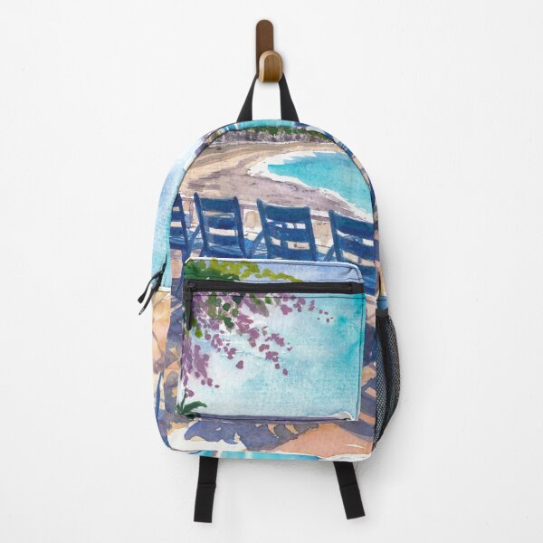 Artikelvorschau, Nizza Frankreich Promenade des Anglais Reisekunst mit blauen Stühlen entworfen und verkauft von artshop77.