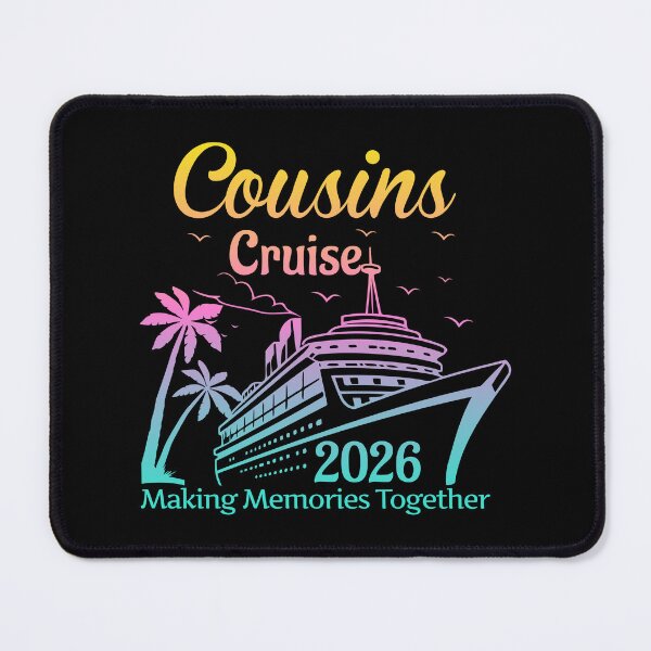 Item preview, Cousins Cruise 2026 Making Memories Together Elegant Vacation Art designed and sold by PixelWaveBD.