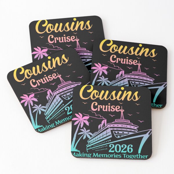 Item preview, Cousins Cruise 2026 Making Memories Together Elegant Vacation Art designed and sold by PixelWaveBD.