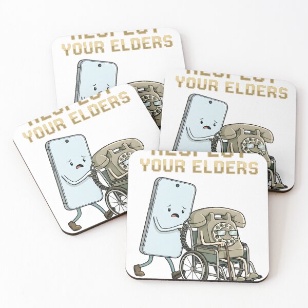 Item preview, Respect Your Elders Modern Smartphone and Retro Rotary Phone Humor designed and sold by VGAfanatic.
