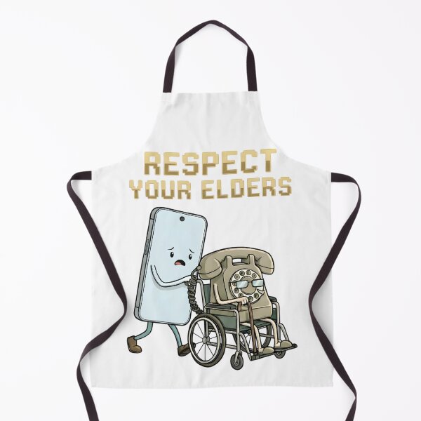 Item preview, Respect Your Elders Modern Smartphone and Retro Rotary Phone Humor designed and sold by VGAfanatic.