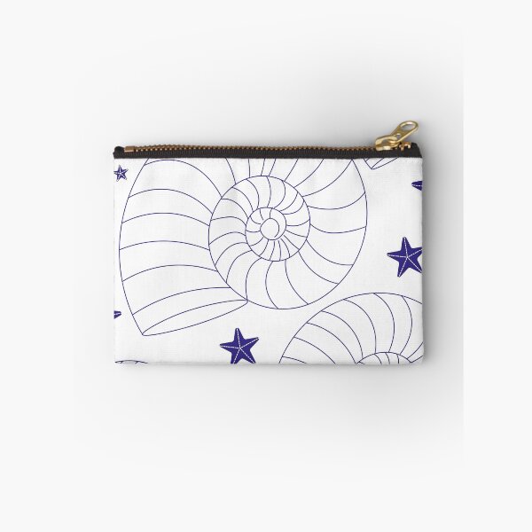 Item preview, Indigo Nautilus Shell Pattern – Coastal Ocean Minimalist Seashell & Starfish Aesthetic Design designed and sold by SurfaceLab.