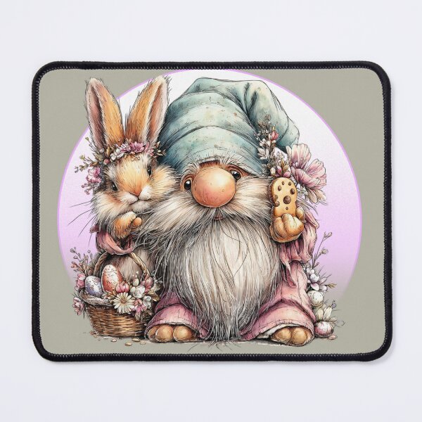 Item preview, Vintage Style Easter Gnome and Rabbit designed and sold by Szpaku desart .