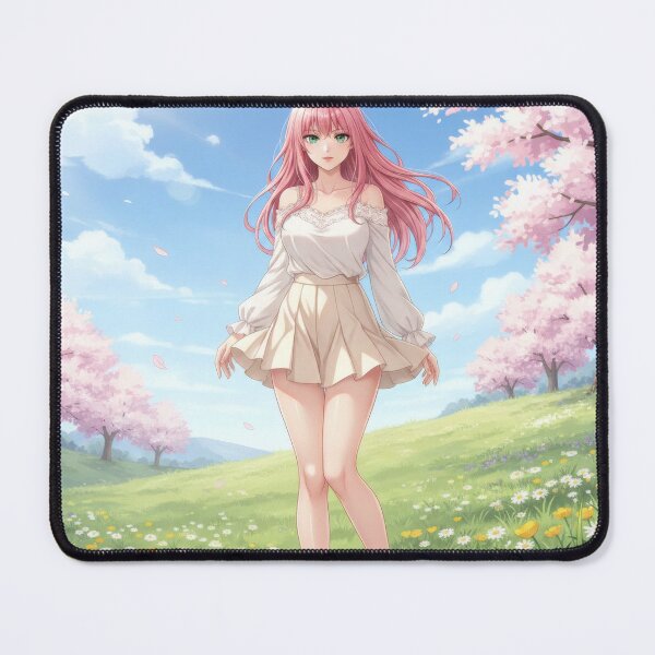 Item preview, Waifu barefoot in a meadow in spring weather designed and sold by GerwantSHOP.