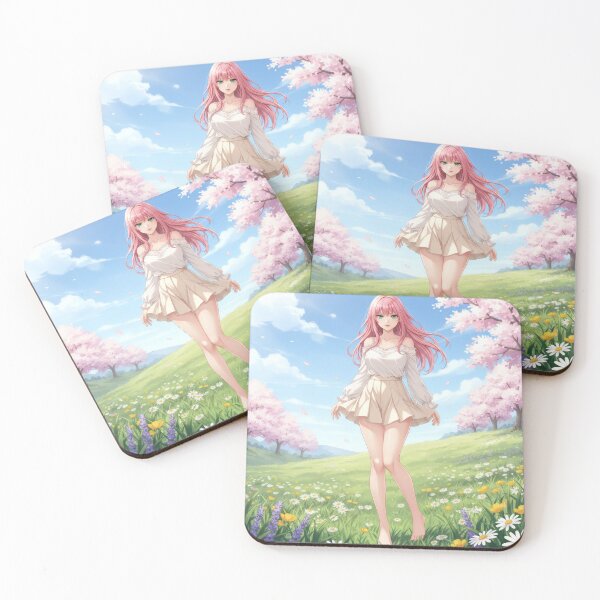 Item preview, Waifu barefoot in a meadow in spring weather designed and sold by GerwantSHOP.