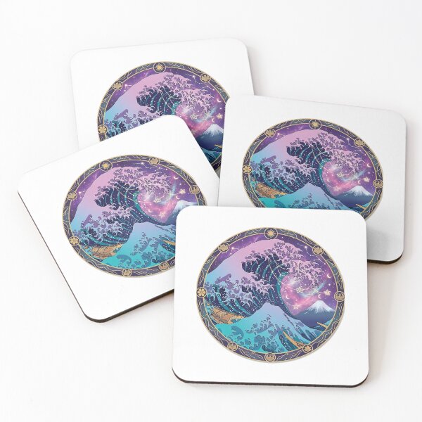 Item preview, Celestial Great Wave Midnight Galaxy Japanese Art designed and sold by PrintsGate.