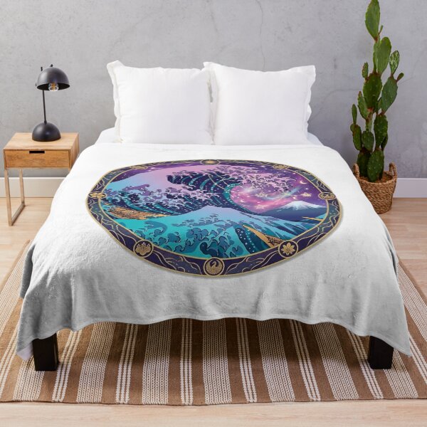 Item preview, Celestial Great Wave Midnight Galaxy Japanese Art designed and sold by PrintsGate.
