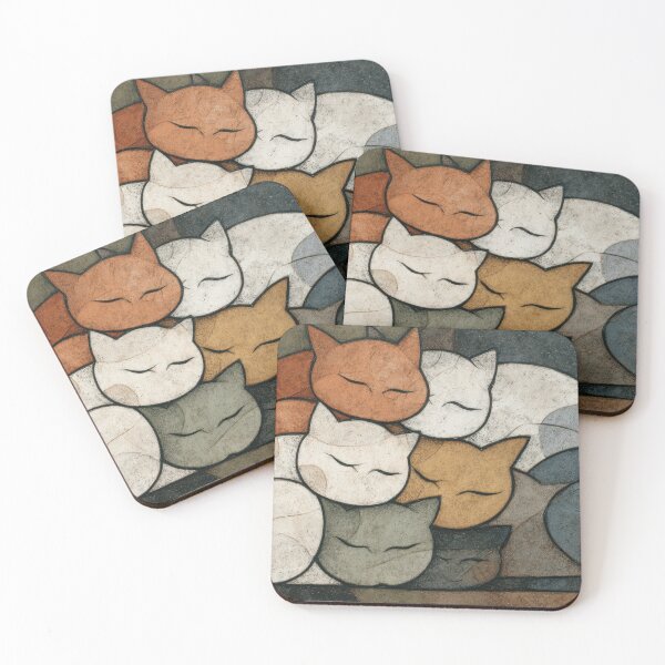 Item preview, Cats resting together in a cozy pile designed and sold by anytka.