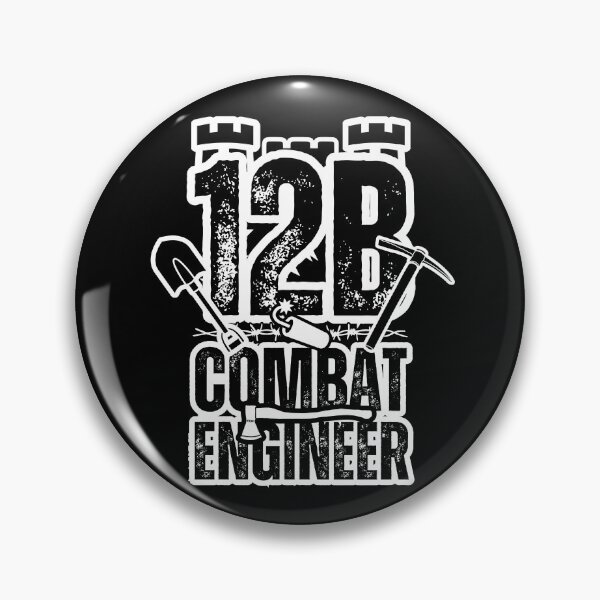 Item preview, 12B Combat Engineer — Rugged Military Design for America’s Elite Sappers Distressed Black Font designed and sold by GFamilyC.