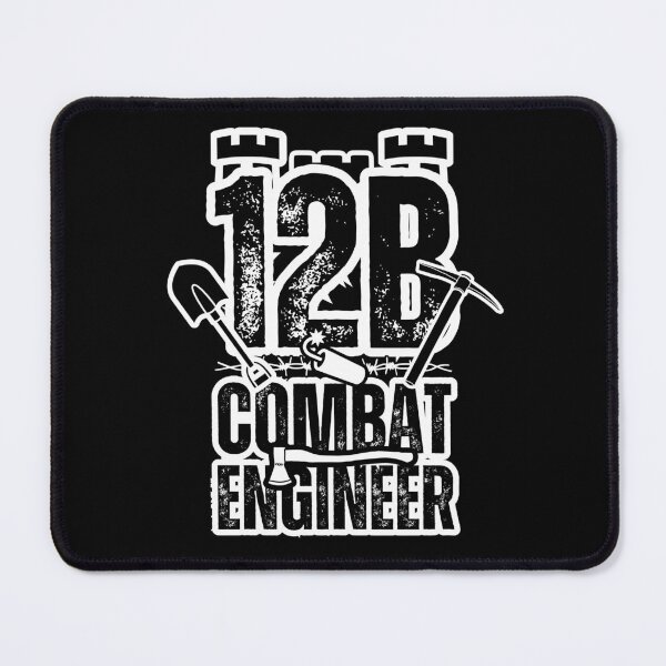 Item preview, 12B Combat Engineer — Rugged Military Design for America’s Elite Sappers Distressed Black Font designed and sold by GFamilyC.
