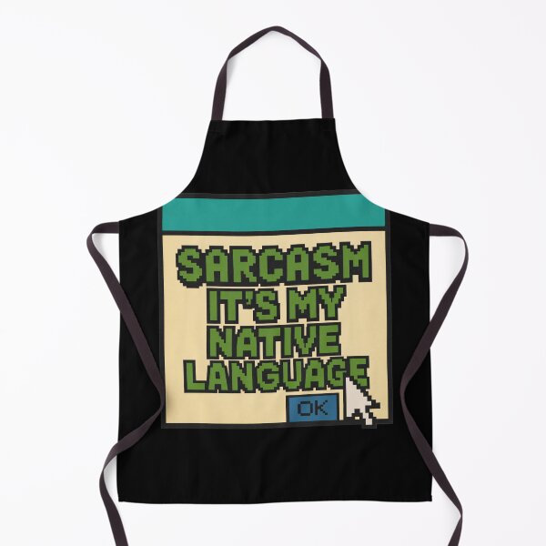 Item preview, Sarcasm It’s My Native Language – Retro Pixel Sarcastic Humor Design designed and sold by Mad Factory Designs.