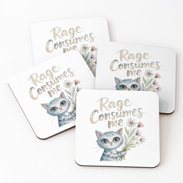 Item preview, Cute Cat Rage Consumes Me - This design is perfect for cat lovers with humor and introverts who hide chaos behind an adorable face.  designed and sold by ZyziowskyArt.