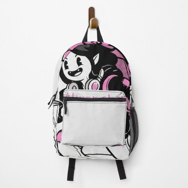 Item preview, “I DELIVER CHAOS, LADIES — The Pink‑Pack Rebel Who Skates Between Timelines” designed and sold by Print Fiction.