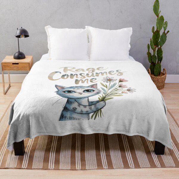 Item preview, Cute Cat Rage Consumes Me - This design is perfect for cat lovers with humor and introverts who hide chaos behind an adorable face. designed and sold by ZyziowskyArt.