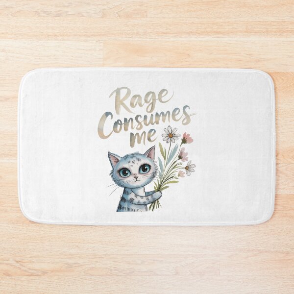 Item preview, Cute Cat Rage Consumes Me - This design is perfect for cat lovers with humor and introverts who hide chaos behind an adorable face.  designed and sold by ZyziowskyArt.