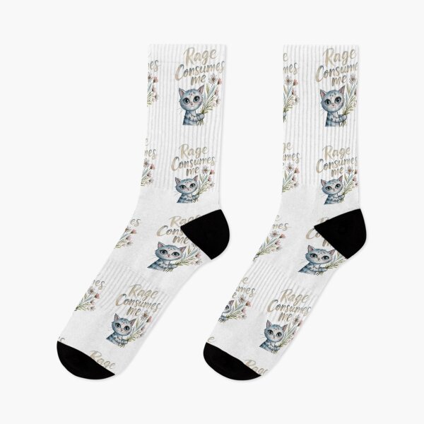 Item preview, Cute Cat Rage Consumes Me - This design is perfect for cat lovers with humor and introverts who hide chaos behind an adorable face.  designed and sold by ZyziowskyArt.