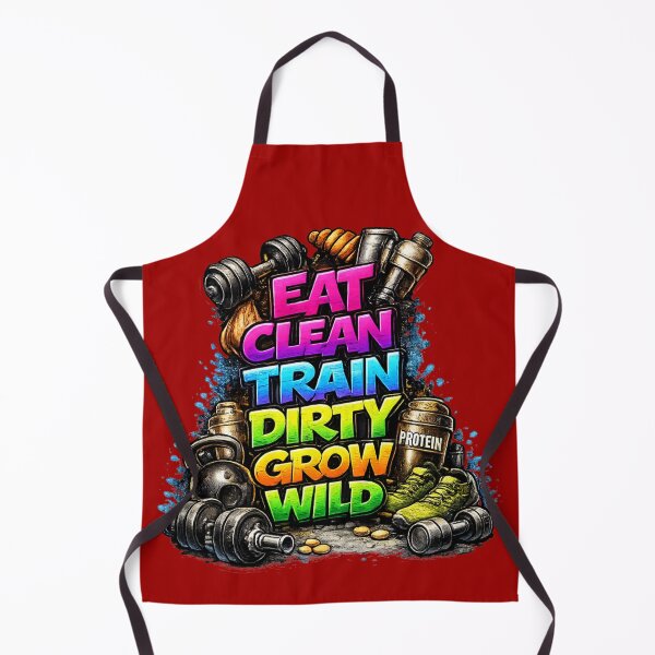 Item preview, Eat Clean Train Dirty Grow Wild – Colorful Gym Motivation Fitness Design designed and sold by Gym4Studio.