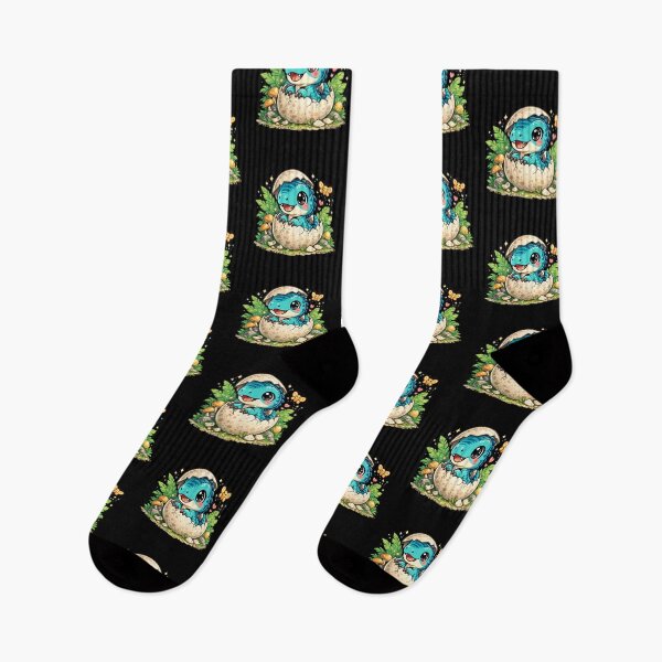 Item preview, “Cute Kawaii Baby Velociraptor Hatching – Adorable Dino Cartoon Art” designed and sold by AvalonTshirts.