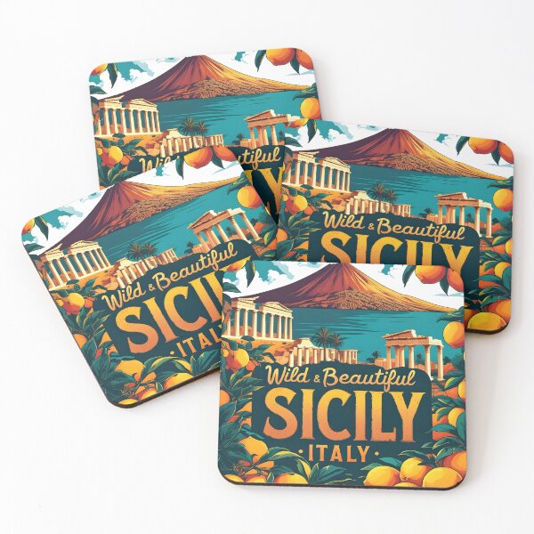 Item preview, Sicily Mount Etna  Fashion Italy Vintage Travel Poster Italy History sicilia designed and sold by MapSoul.