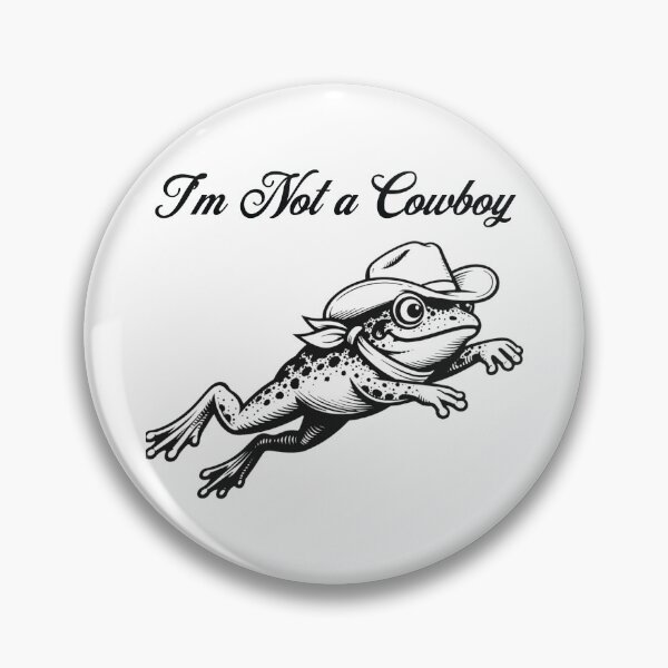 Item preview, Cowboy Frog Meme – “I’m Not a Cowboy” designed and sold by Analog Aura .