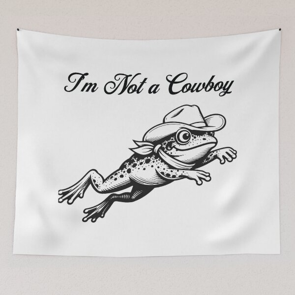Item preview, Cowboy Frog Meme – “I’m Not a Cowboy” designed and sold by Analog Aura .