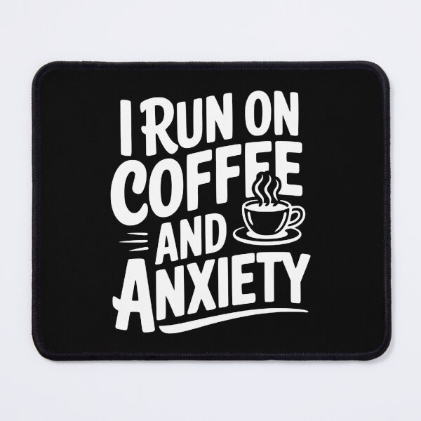Item preview, I Run on Coffee and Anxiety designed and sold by Frank Ring.