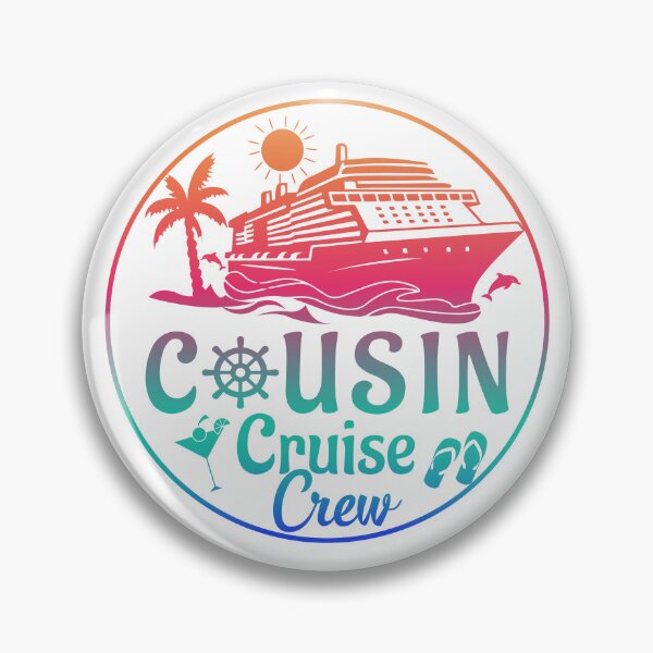 Item preview, Cousin Cruise Crew 2026 Colorful Tropical Vacation Logo designed and sold by PixelWaveBD.