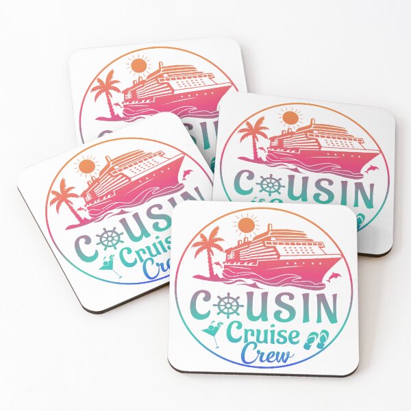 Item preview, Cousin Cruise Crew 2026 Colorful Tropical Vacation Logo designed and sold by PixelWaveBD.