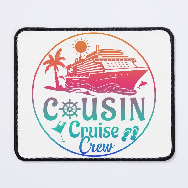 Item preview, Cousin Cruise Crew 2026 Colorful Tropical Vacation Logo designed and sold by PixelWaveBD.